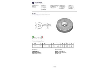 Disc anode for Stern 140*30mm - 00130 1 - 00130