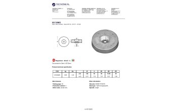 Disc anode for Stern 140*30mm - 00130mg - 00130MG