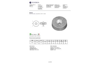 Disc anode for Stern 125*38mm - 00140 1 - 00140
