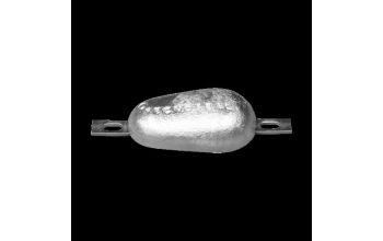 tear drop bolt-on anode 3,1kg with slotted holes H.C.200 - 00352 a - 00352/A